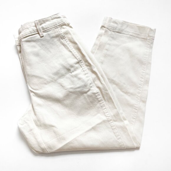 Banana Republic Weekender Slim Barrel Leg Pant Ecru Size 6 NEW NWT - Picture 4 of 11